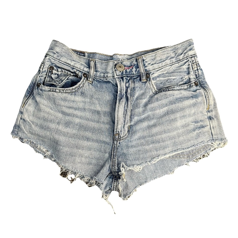 American Eagle Pride‎ Rainbow Jean Shorts Womens Size 0 cutoff shorts denim